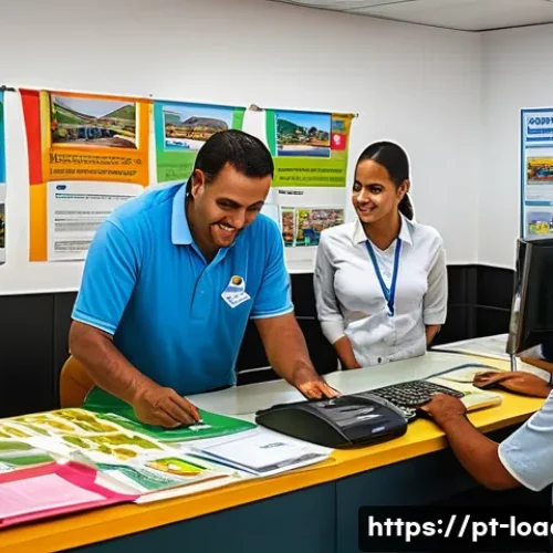 Home 31 지방행정사로 일하며 배우는 점 - A community administrative office scene in a Brazilian city, showing a diverse group of local govern...